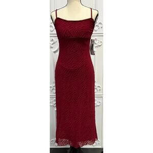 Madden NYC Red Textured Slip Dress- Women's Small